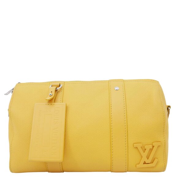 Louis Vuitton  City Keepall 2Way Aerogram Leather Crossbody Bag Mustard - Picture 1 of 13
